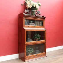 Load image into Gallery viewer, Antique English Oak Solicitor's Stacking Bookcase with Glazed Lift-Up Doors. B13063
