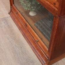 Load image into Gallery viewer, Antique English Oak Solicitor's Stacking Bookcase with Glazed Lift-Up Doors. B13063