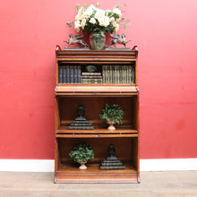 Load image into Gallery viewer, Antique English Oak Solicitor's Stacking Bookcase with Glazed Lift-Up Doors. B13063