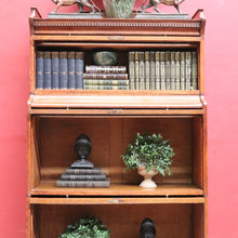 Load image into Gallery viewer, Antique English Oak Solicitor's Stacking Bookcase with Glazed Lift-Up Doors. B13063