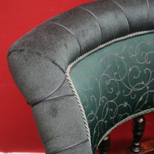 Load image into Gallery viewer, x SOLD Antique English Mahogany, Velour and Seating Fabric Armchair, Hall or Bedroom Chair. B12346