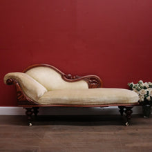 Load image into Gallery viewer, x SOLD Antique Australian Cedar Single ended Chaise, Lounge, Settee, with Castors. B12343