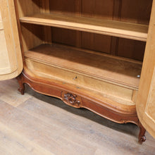 Load image into Gallery viewer, Grand French Walnut Armoire with Bevelled Mirror Doors and Carved Detail. B12664