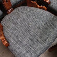 Load image into Gallery viewer, Antique English Oak Balloon Back Crest Dining or Kitchen Chairs Set of 10 Circa 1890. B13058