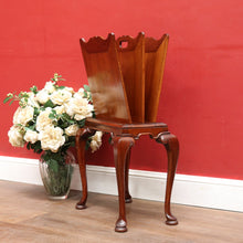 Load image into Gallery viewer, x SOLD Unusual Antique Magazine Rack with Shaped Top, Slender Legs and Pad Feet. B12662