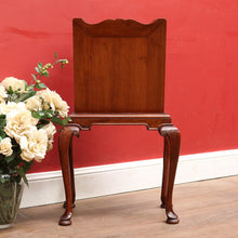 Load image into Gallery viewer, x SOLD Unusual Antique Magazine Rack with Shaped Top, Slender Legs and Pad Feet. B12662