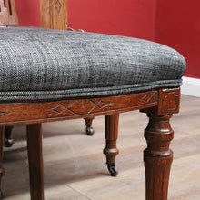 Load image into Gallery viewer, Antique English Oak Balloon Back Crest Dining or Kitchen Chairs Set of 10 Circa 1890. B13058