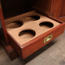 Load image into Gallery viewer, Antique English Mahogany Twin Pedestal Sideboard with Three Drawers and Backboard. B12349