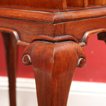 Load image into Gallery viewer, x SOLD Unusual Antique Magazine Rack with Shaped Top, Slender Legs and Pad Feet. B12662