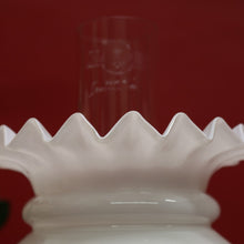 Load image into Gallery viewer, Antique Brass Duplex Oil Lamp with Milk Glass Shade and Chimney, c.1920s. B12656