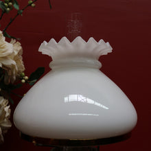 Load image into Gallery viewer, Antique Brass Duplex Oil Lamp with Milk Glass Shade and Chimney, c.1920s. B12656