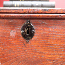 Load image into Gallery viewer, English Elm Blanket Box with Key, Original Paper Lining and Elegant Legs. B12661