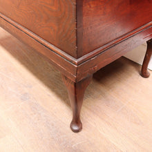 Load image into Gallery viewer, English Elm Blanket Box with Key, Original Paper Lining and Elegant Legs. B12661