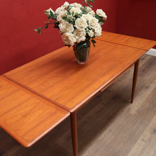 Load image into Gallery viewer, x SOLD Burgess Australia - Mid-Century Teak Dining Table with Extension Leaves. B12366
