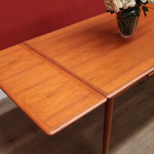 Load image into Gallery viewer, x SOLD Burgess Australia - Mid-Century Teak Dining Table with Extension Leaves. B12366