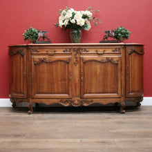 Load image into Gallery viewer, x SOLD Antique French Walnut 4-door Sideboard with 2 Drawers and Copper Fixtures. B12354