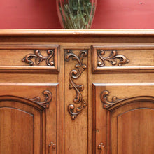 Load image into Gallery viewer, x SOLD Antique French Walnut 4-door Sideboard with 2 Drawers and Copper Fixtures. B12354
