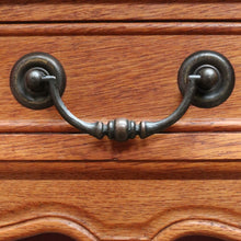 Load image into Gallery viewer, Vintage French Oak Three Panel Dressing Mirror with Carved Shell Detail. B12759