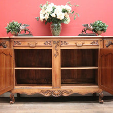 Load image into Gallery viewer, x SOLD Antique French Walnut 4-door Sideboard with 2 Drawers and Copper Fixtures. B12354