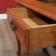 Load image into Gallery viewer, Vintage French Oak Three Panel Dressing Mirror with Carved Shell Detail. B12759