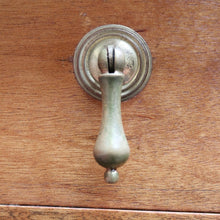 Load image into Gallery viewer, Australian Maple Dressing Table with Mirror and Three Drawers, Brass Handles. B12654