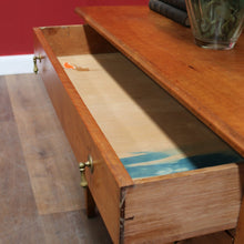 Load image into Gallery viewer, Australian Maple Dressing Table with Mirror and Three Drawers, Brass Handles. B12654