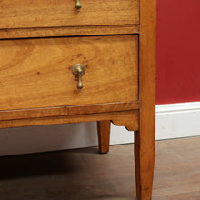 Load image into Gallery viewer, Australian Maple Dressing Table with Mirror and Three Drawers, Brass Handles. B12654
