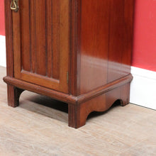 Load image into Gallery viewer, Antique English Mahogany Bedside Cabinet with Scalloped Gallery. B13053