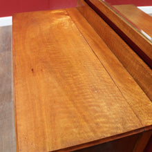 Load image into Gallery viewer, Australian Maple Dressing Table with Mirror and Three Drawers, Brass Handles. B12654
