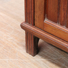 Load image into Gallery viewer, Antique English Mahogany Bedside Cabinet with Scalloped Gallery. B13053