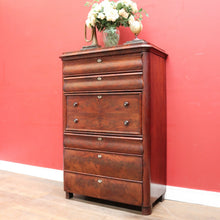 Load image into Gallery viewer, English Biedermeier Mahogany Secretaire Chest with Mother-of-Pearl Detail. B12650