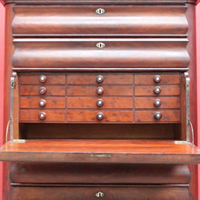 Load image into Gallery viewer, English Biedermeier Mahogany Secretaire Chest with Mother-of-Pearl Detail. B12650