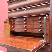 Load image into Gallery viewer, English Biedermeier Mahogany Secretaire Chest with Mother-of-Pearl Detail. B12650