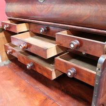 Load image into Gallery viewer, English Biedermeier Mahogany Secretaire Chest with Mother-of-Pearl Detail. B12650