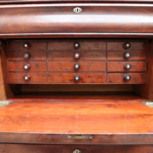 Load image into Gallery viewer, English Biedermeier Mahogany Secretaire Chest with Mother-of-Pearl Detail. B12650