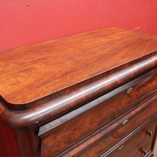 Load image into Gallery viewer, English Biedermeier Mahogany Secretaire Chest with Mother-of-Pearl Detail. B12650