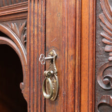 Load image into Gallery viewer, English Oak Sideboard with Carved Greenman Detail and Art Nouveau Handles. B12660
