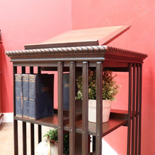 Load image into Gallery viewer, x SOLD Antique English Revolving Bookcase with Cast Iron Base and Lifting Bookrest. B12696