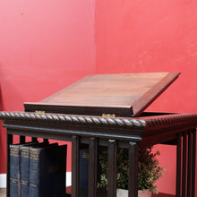 Load image into Gallery viewer, x SOLD Antique English Revolving Bookcase with Cast Iron Base and Lifting Bookrest. B12696
