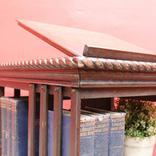 Load image into Gallery viewer, x SOLD Antique English Revolving Bookcase with Cast Iron Base and Lifting Bookrest. B12696