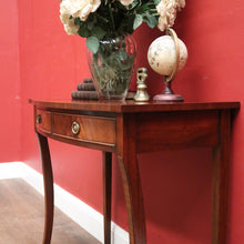 Load image into Gallery viewer, x SOLD 1940s English Mahogany Two Drawer Hall Table or Lamp Side Table. B12361