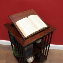 Load image into Gallery viewer, x SOLD Antique English Revolving Bookcase with Cast Iron Base and Lifting Bookrest. B12696