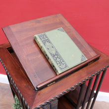 Load image into Gallery viewer, x SOLD Antique English Revolving Bookcase with Cast Iron Base and Lifting Bookrest. B12696