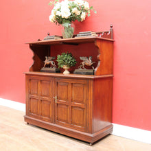 Load image into Gallery viewer, Antique English Walnut Sideboard with Panelled Doors and Brass Fittings. B12682