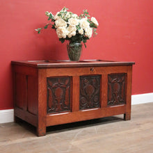 Load image into Gallery viewer, x SOLD Antique French Oak Blanket Box, Toy or Storage Chest / Trunk. Original Lock - a Key. B12371