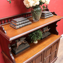 Load image into Gallery viewer, Antique English Walnut Sideboard with Panelled Doors and Brass Fittings. B12682