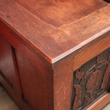 Load image into Gallery viewer, x SOLD Antique French Oak Blanket Box, Toy or Storage Chest / Trunk. Original Lock - a Key. B12371