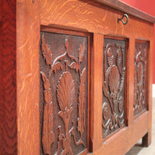 Load image into Gallery viewer, x SOLD Antique French Oak Blanket Box, Toy or Storage Chest / Trunk. Original Lock - a Key. B12371