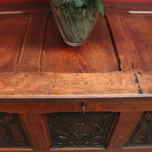 Load image into Gallery viewer, x SOLD Antique French Oak Blanket Box, Toy or Storage Chest / Trunk. Original Lock - a Key. B12371