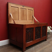 Load image into Gallery viewer, x SOLD Antique French Oak Blanket Box, Toy or Storage Chest / Trunk. Original Lock - a Key. B12371